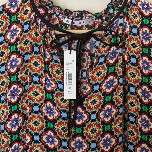 Alice + Olivia Arnette Tiered Tunic Dress Size M - Picture 6 of 8